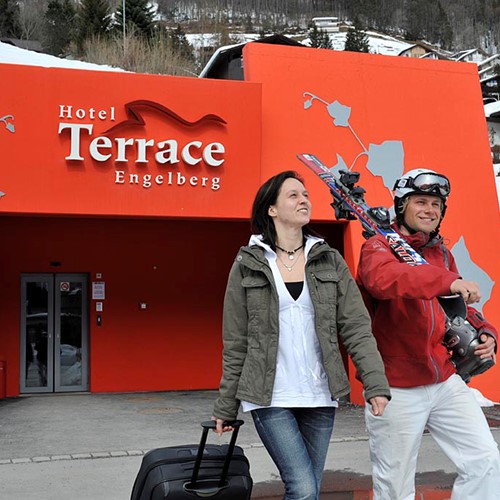 Entrance to the Hotel Terrace from the town