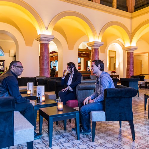 lobby lounge at the Hotel Terrace, Switzerland