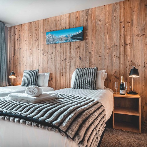 Twin Bedroom - Chalet Renard Blanc